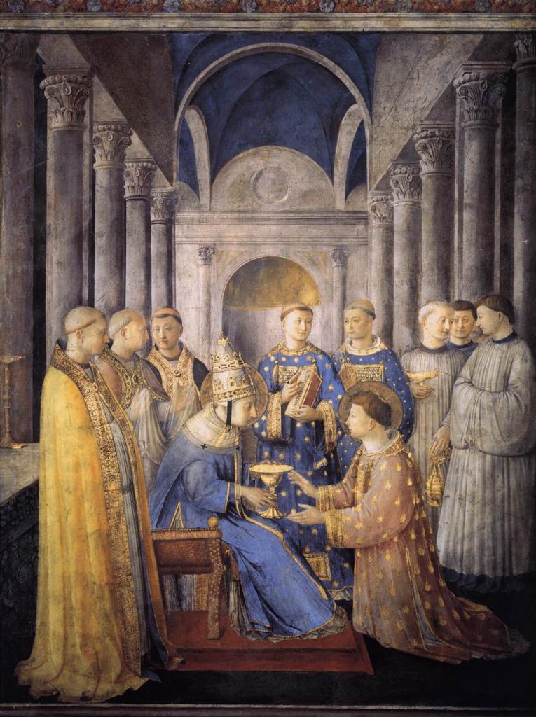 Agenda Fra-angelico-fresques-de-la-chapelle-nicoline-ordination-de-saint-laurent-1447-49