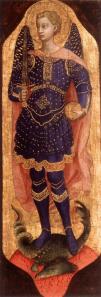 Fra Angelico. Retable San Domenico ou Pala di Fiesole, Saint Michel (1423-24)