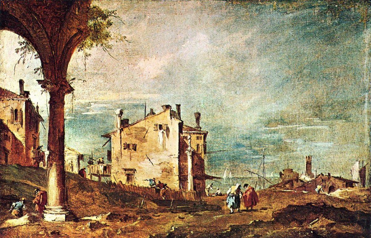 Ca s'est passé en octobre ! Francesco-guardi-arche-en-ruines-et-fermes-au-bord-de-la-lagune-1780