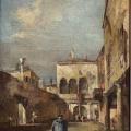Francesco Guardi. Fantaisie architecturale avec cour (1780-85)