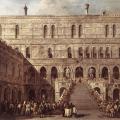 Francesco Guardi. Le Couronnement du doge de Venise sur l'escalier des Géants au palais ducal de Venise (1775-80)