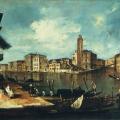 Francesco Guardi. Venise, le Grand Canal avec San Geremia, le Palazzo Labia et l'entrée du Cannaregio (v. 1750)