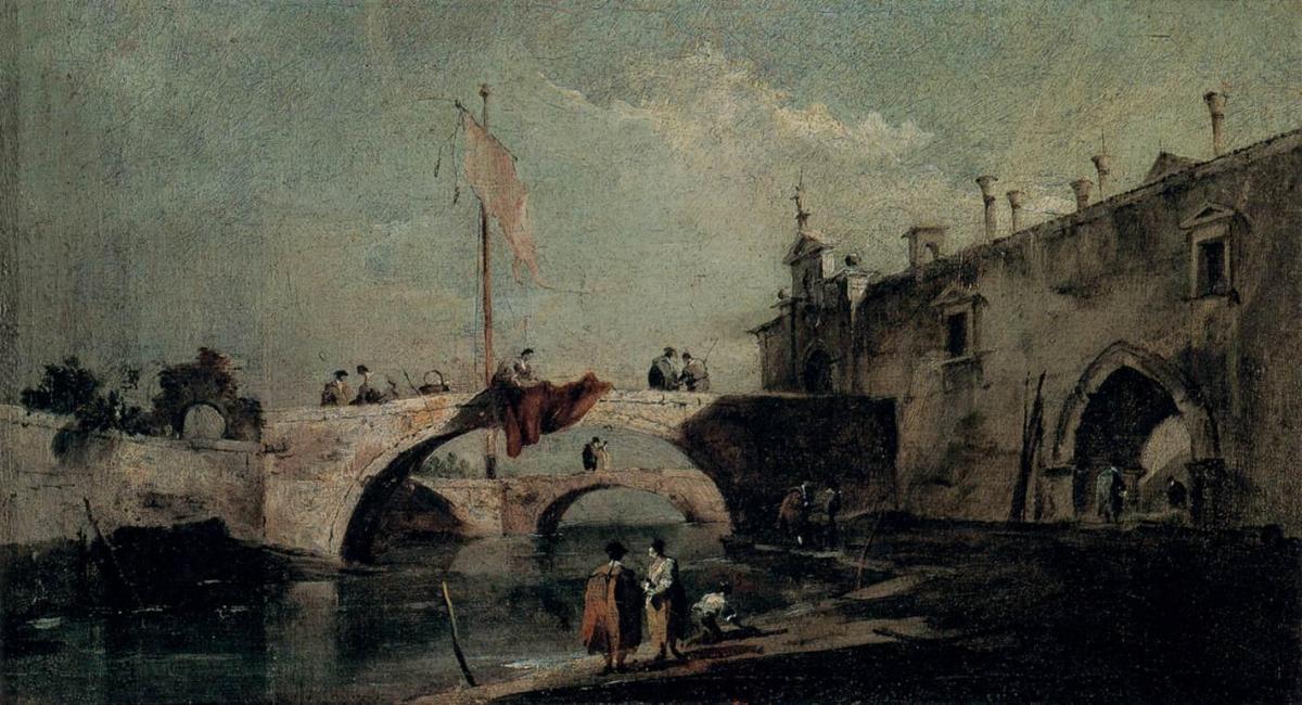 Ca s'est passé en octobre ! Francesco-guardi-ville-avec-un-pont-1750