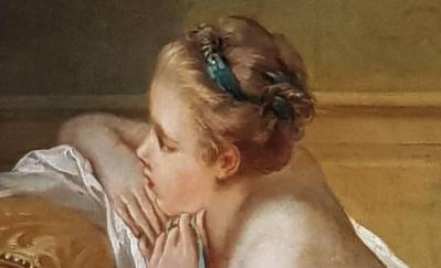 François Boucher. L’Odalisque blonde, détail