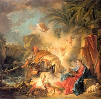 François Boucher. Le Repos pendant la fuite en Égypte (1757)