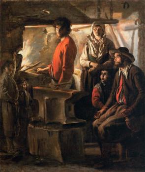 Frères Le Nain. La forge (1642-43)