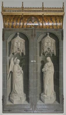 Nicolas Froment. Triptyque du Buisson ardent, fermé (1476)