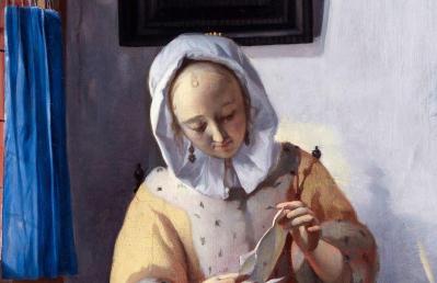 Gabriel Metsu. Femme lisant une lettre, détail