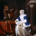 Gabriel Metsu. Le duo - Le corset bleu (v.1660)