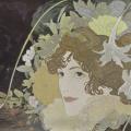 Georges de Feure. Femme parmi les fleurs (1900)