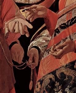 Georges de la Tour. La Diseuse de bonne aventure, détail