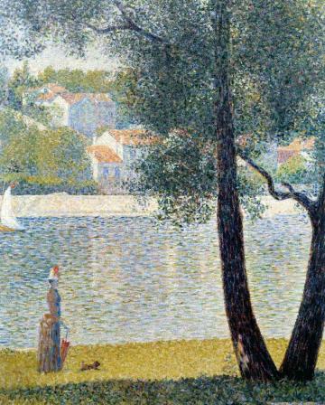 Georges Seurat. La Seine à Courbevoie (1885)