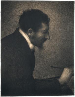 Georges Seurat. Portrait d'Edmond Aman-Jean (1882-83)