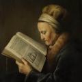 Gérard Dou. Vieille femme lisant la Bible (v. 1630)