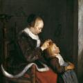 Gérard Terborch. La chasse aux poux (1652-53)