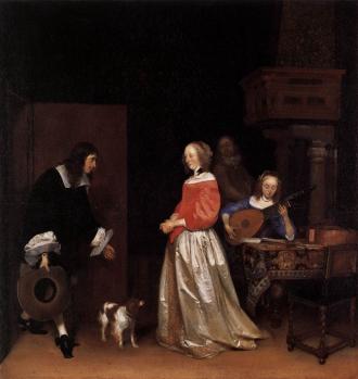 Gérard Terborch. La visite du prétendant (v. 1658)