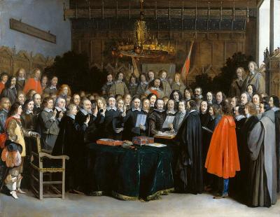 Gérard Terborch. Le serment de ratification du traité de Münster (1648)