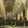 Gerrit Berckheyde. Intérieur de l'église Saint-Bavon à Haarlem (1673)
