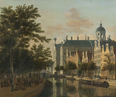 Gerrit Berckheyde. Le Nieuwezijds Voorburgswal, Amsterdam (1686)
