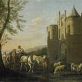 Gerrit Berckheyde. Le portail principal du château d'Egmond (1670-98)