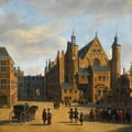 Gerrit Berckheyde. Vue du Binnenhof à La Haye avec la Ridderzaal (v. 1690)