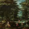 Gillis van Coninxloo. Paysage avec Latone et les paysans lyciens (1600-1606)
