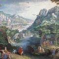 Gillis van Coninxloo. Paysage de montagne avec le prophète Osée (fin 16e s.)