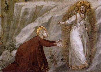 Giotto. Noli me tangere, détail (v. 1320)