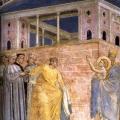 Giotto. Renonciation aux biens de ce monde, détail (1325-28)