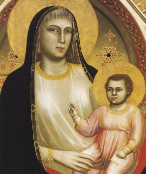 Giotto. Vierge d'Ognissanti, détail (v. 1310)