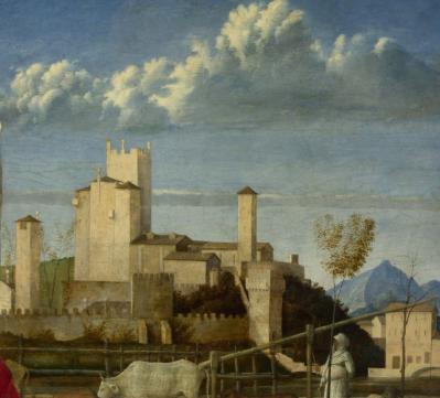 Giovanni Bellini. Madone des prés, détail