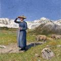 Giovanni Segantini. Midi dans les Alpes (Journée venteuse) (1891)