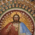 Giusto de Menabuoi. Fresques du baptistère de Padoue, Christ pantocrator (1378)