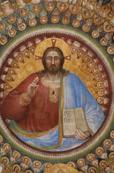 Giusto de Menabuoi. Fresques du baptistère de Padoue, Christ pantocrator (1378)