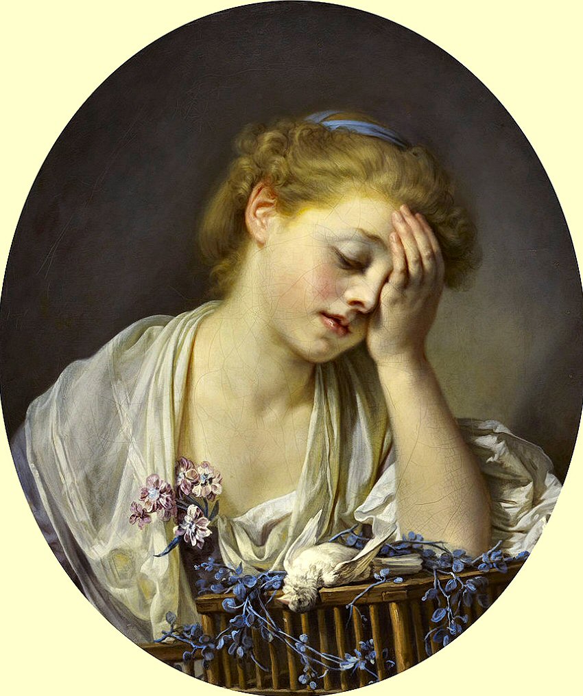 Agenda artistique... Greuze-jeune-fille-pleurant-la-mort-de-son-oiseau-1765-