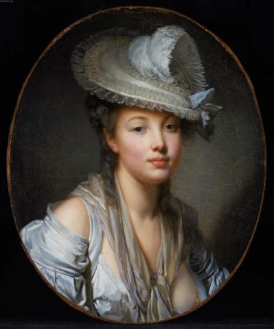 Greuze. Le Chapeau blanc (1780)