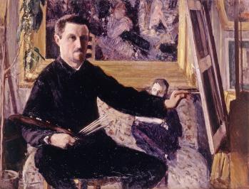 Gustave Caillebotte. Autoportrait au chevalet (v. 1879-80)