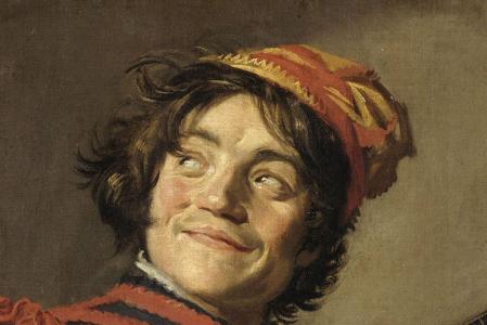 Frans Hals. Bouffon au luth, détail