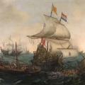 Hendrik et Cornelis Vroom. Navires hollandais éperonnant des galères espagnoles (1617)
