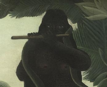 Henri Rousseau. La charmeuse de serpents, détail