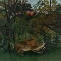 Henri Rousseau. Le lion, ayant faim, se jette sur l'antilope (1898-1905)