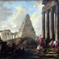 Hubert Robert. Alexandre le Grand devant le tombeau d'Achille (1754)