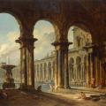 Hubert Robert. Ruines antiques utilisées comme bains publics (1798)