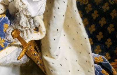 Hyacinthe Rigaud. Louis XIV, détail