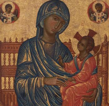 Inconnu. Vierge à l’Enfant en majesté, détail