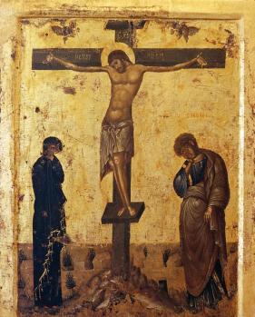 Inconnu. Icône de la crucifixion (14e siècle)