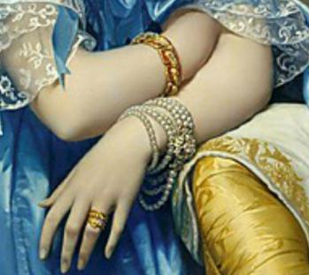 Ingres. La princesse de Broglie, détail