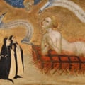 Jacobello del Fiore. Le Martyre de saint Laurent, avec deux religieuses bénédictines (v. 1425)