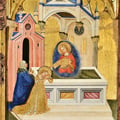 Jacobello del Fiore. Lucie priant sur la tombe de Sainte Agathe (v. 1410)