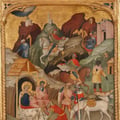 Jacobello del Fiore. Triptyque de l'Adoration des mages, panneau central (1408-12)